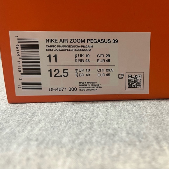 Nike Air Zoom Pegasus 39 Cargo Khaki Running Men's Shoe Size 11 DH4071-300 - Picture 11 of 11